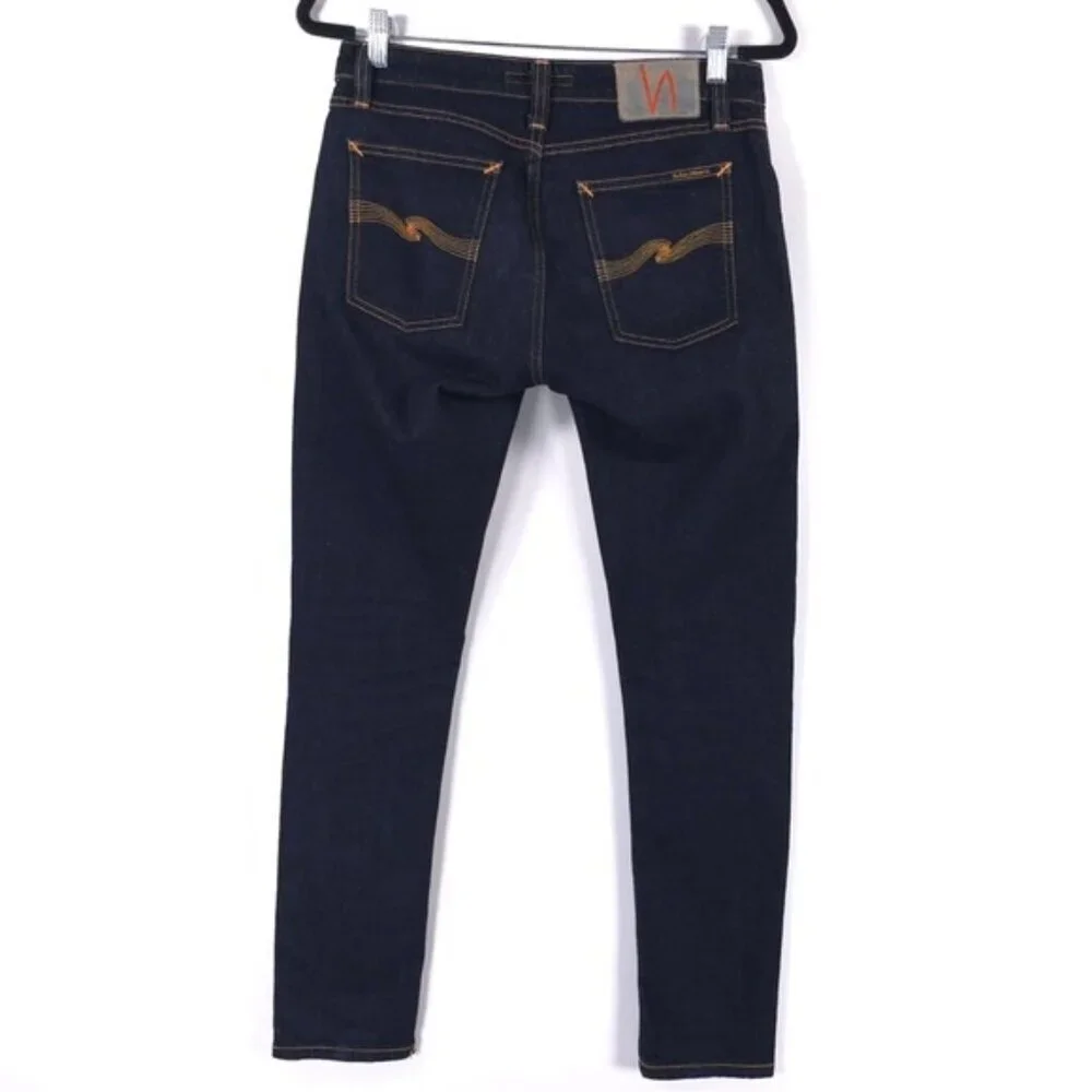 Nudie‎ Jeans ORGANIC COTTON Skinny Lin Dry Deep Orange 1005149 Size 30x30